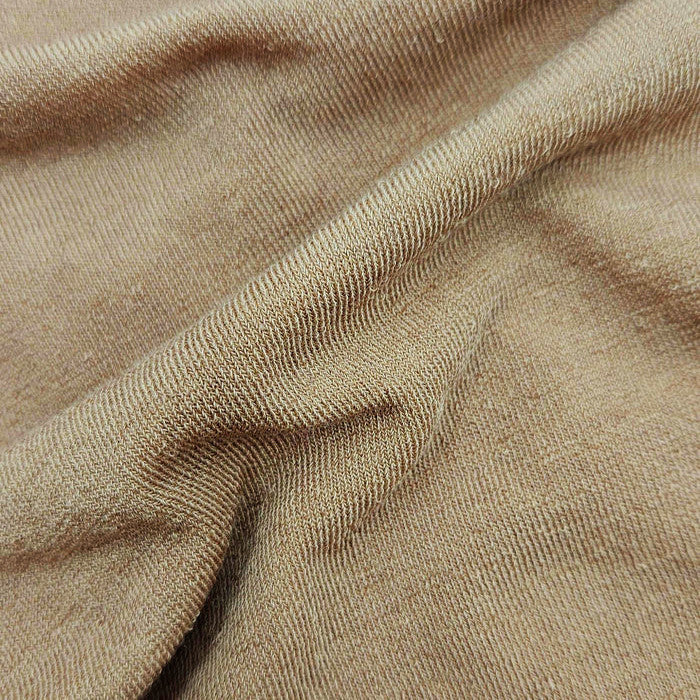 Maglia in modal e cashmere ultralight - maniche lunghe girocollo toffee dettaglio