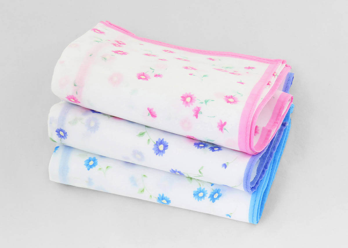Varianti - Grazia - fazzoletti di cotone da donna con stampa di margherite colorate