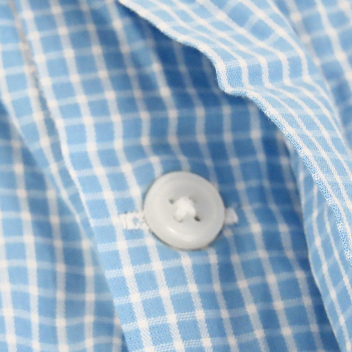 Boxer popeline taglie forti a quadretti bianchi su fondo azzurro- 100%cotone dettaglio