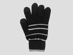 Nero/argento - guanti donna magici - guanti elasticizzati touchscreen con lurex