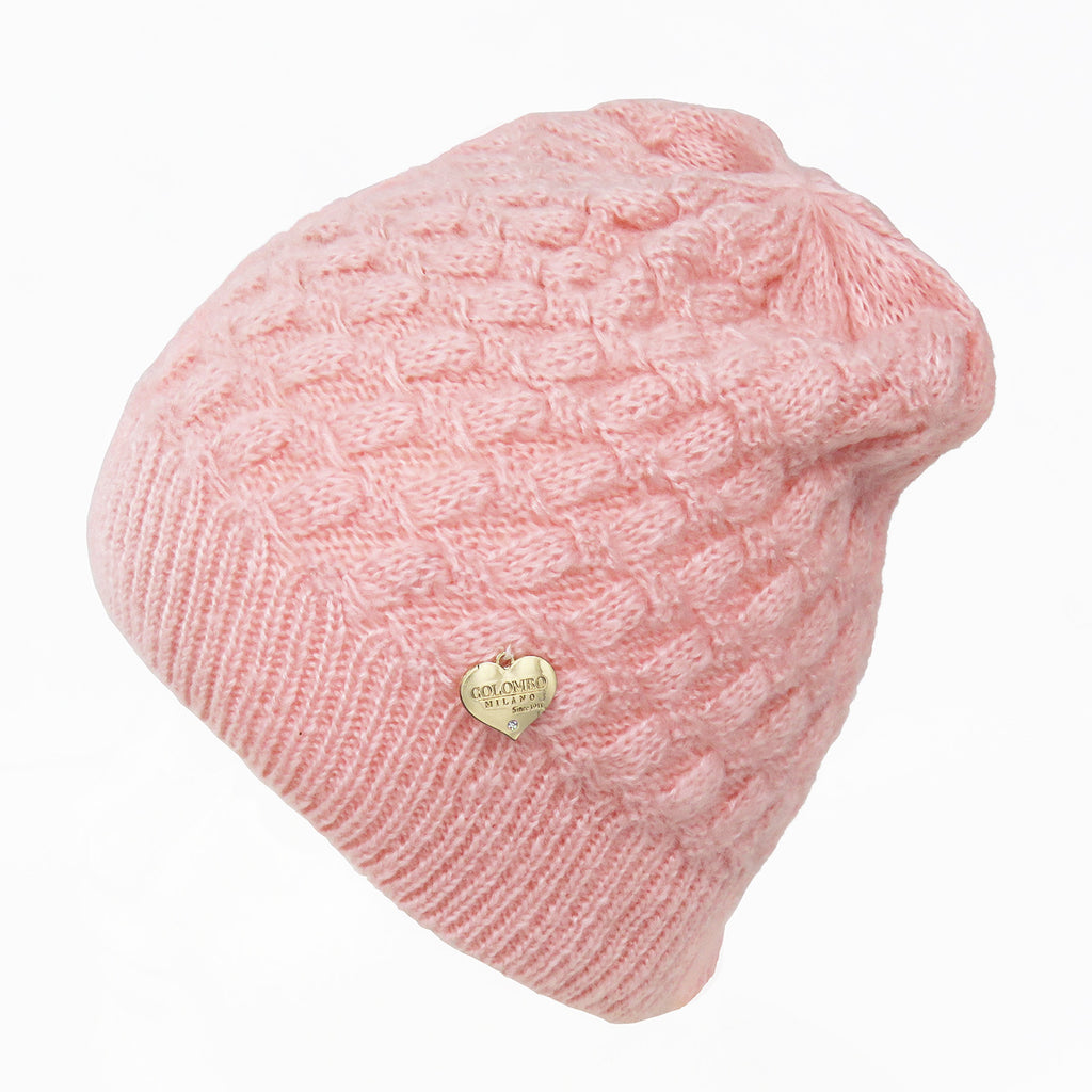 Cappello rosa morbido a spicchi da bimba