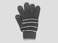 Grigio/argento - guanti donna magici - guanti elasticizzati touchscreen con lurex