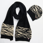 Cappello e sciarpa pelosi animalier
