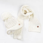 Set bambina panna a trecce con interno peloso - 9/24 mesi