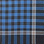 Variante quadri blu - Dark - fazzoletto di cotone da uomo scuro