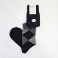 Calze lunghe a rombi in Cashmere colori scuri nero