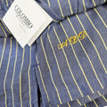 Boxer taglie forti blu con righe gialle con iniziali ricamate
