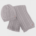 Cappello e sciarpa a trecce con lurex- 5/12a