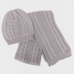 Cappello e sciarpa a trecce con lurex- 5/12a
