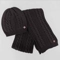 Cappello e sciarpa a trecce con lurex- 5/12a