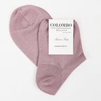 Calze rosa polvere da donna corte taglio vivo