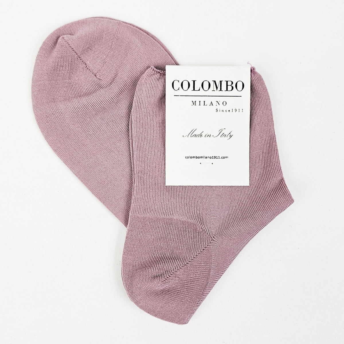 Calze rosa polvere da donna corte taglio vivo