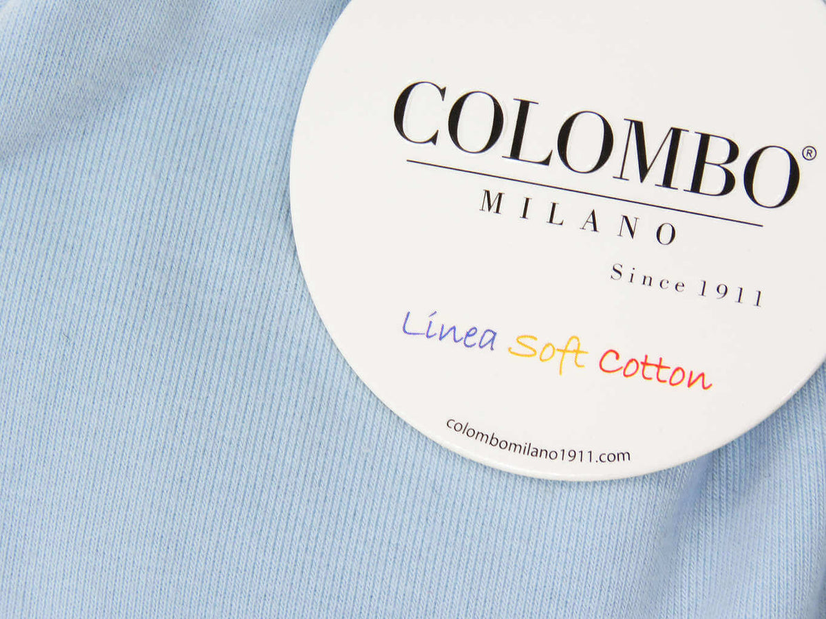 Dettaglio - cappellino neonato - berretto azzurro di cotone elasticizzato