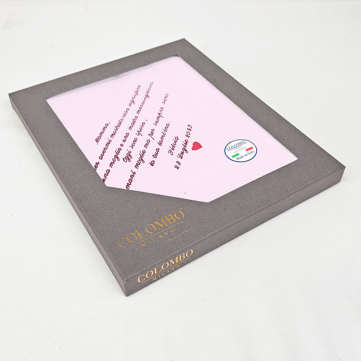 Fazzoletto della sposa ricamato colori pastello in scatola regalo