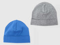 Set grigio/denim - cappelli bimbo - berretti di cotone elasticizzato tinta unita