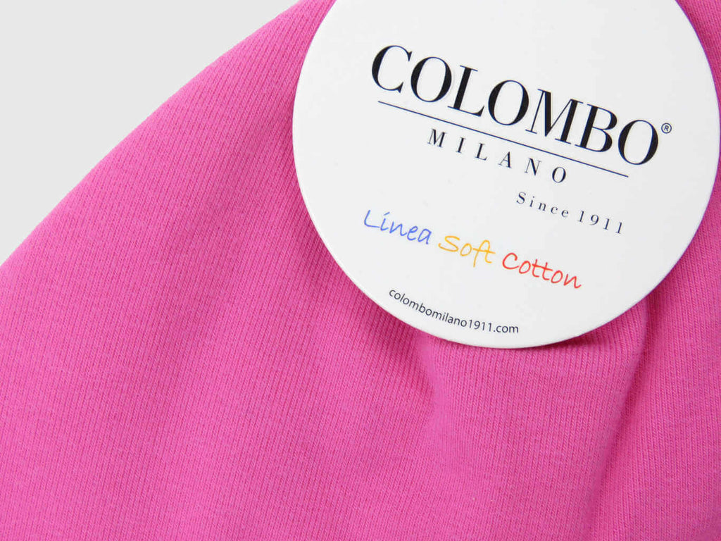 Dettaglio - cappello bimba - berretto fucsia di cotone elasticizzato