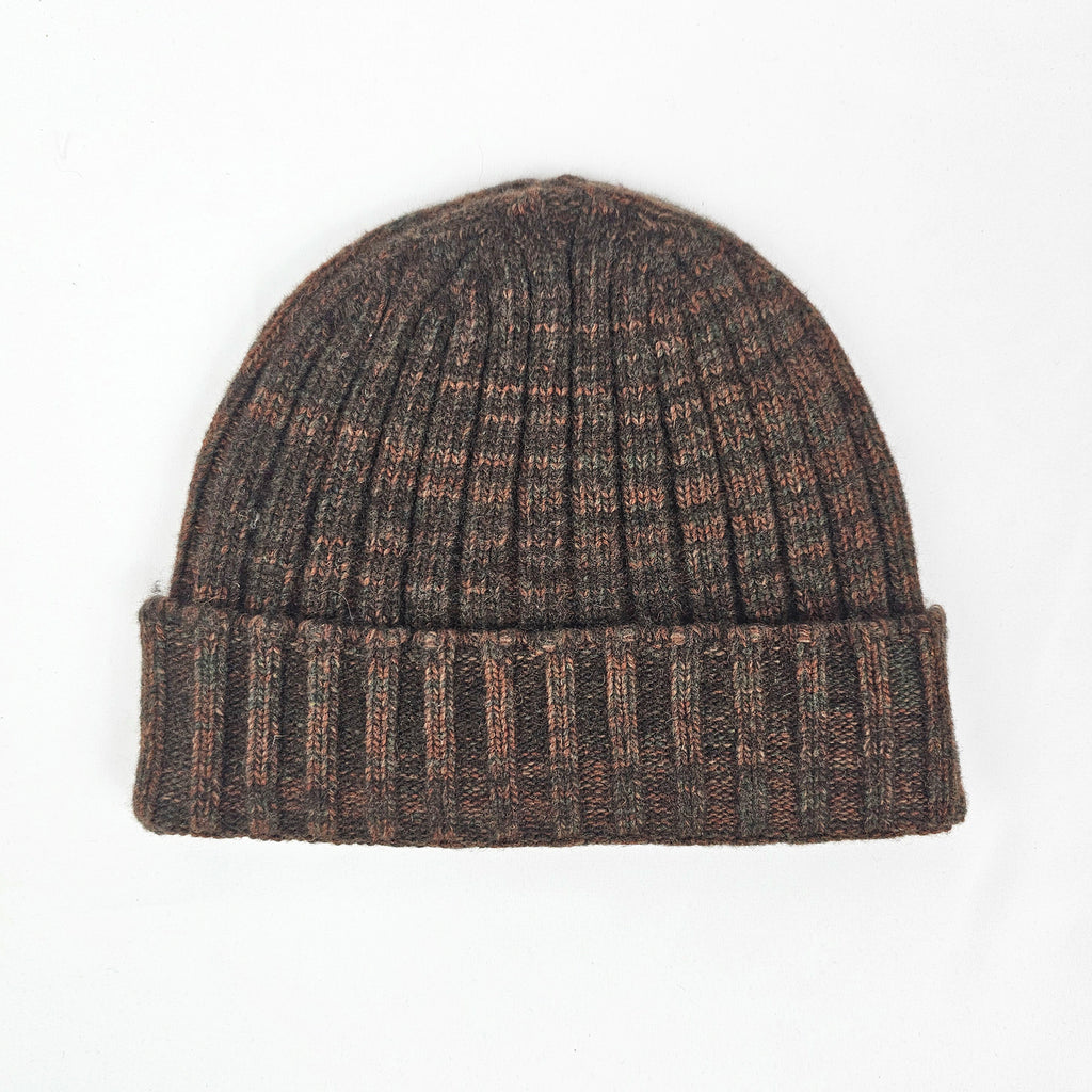Cappello in cashmere melange ruggine - Made in Italy