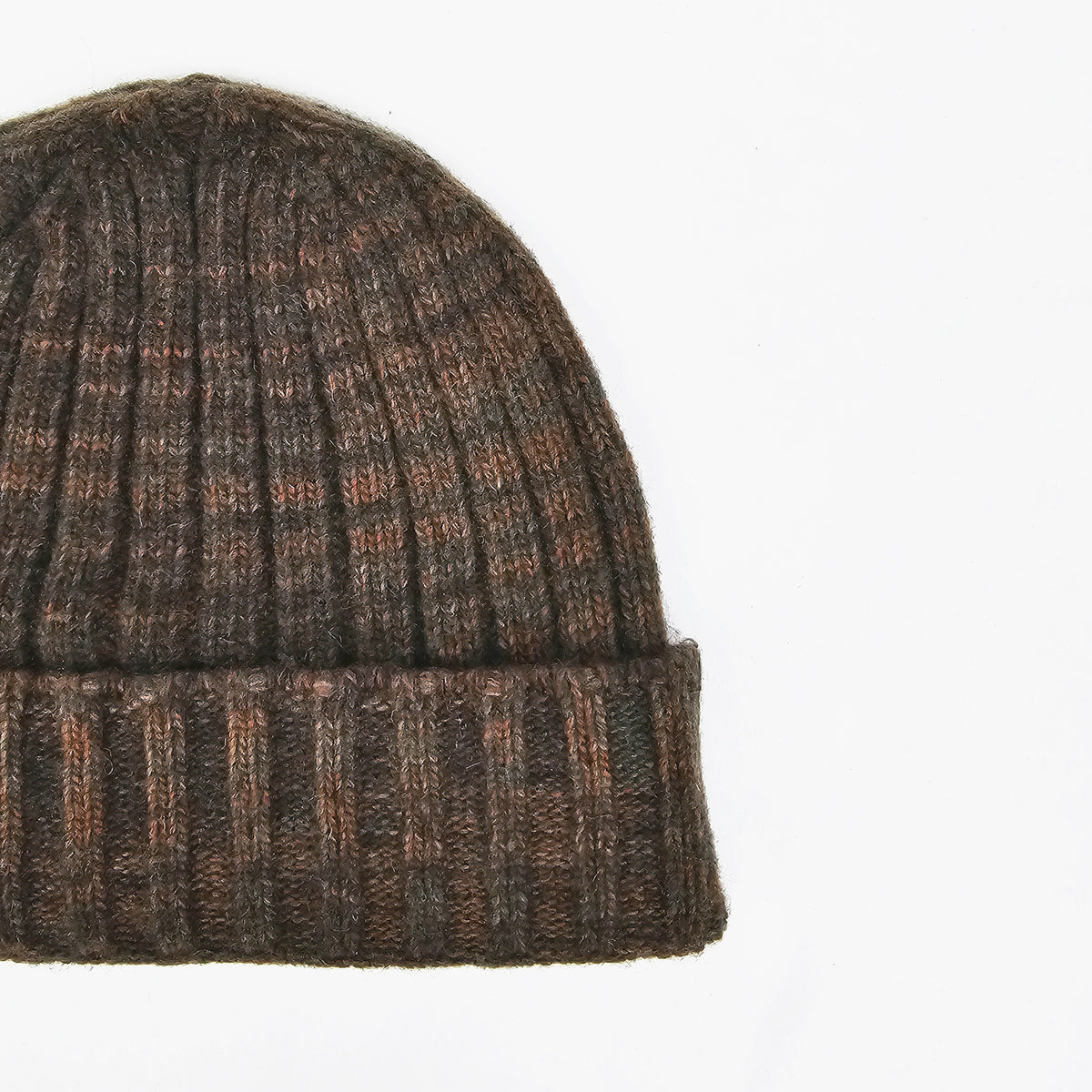 Cappello in cashmere melange ruggine - Made in Italy zoom