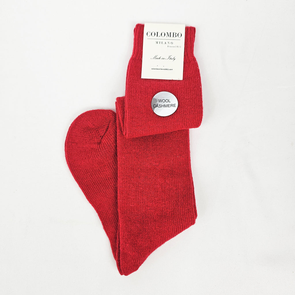 Calze da donna lunghe in caldo Cashmere - rosso