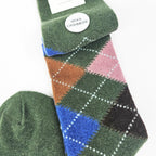 Calze lunghe in Cashmere a rombi - ass.B