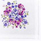 Variante viola - Victoria - fazzoletti di cotone da donna floreali con tinte forti