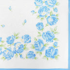 Variante cielo - Grazia - fazzoletti di cotone da donna con stampa di rose pastello
