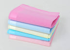 Varianti - Perla - fazzoletti di cotone tinta unita color pastello con ampie righe di raso