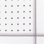Variante grigia - Zaffiro - fazzoletto di cotone da uomo stampato con motivi geometrici e righe in tre diversi varianti di color