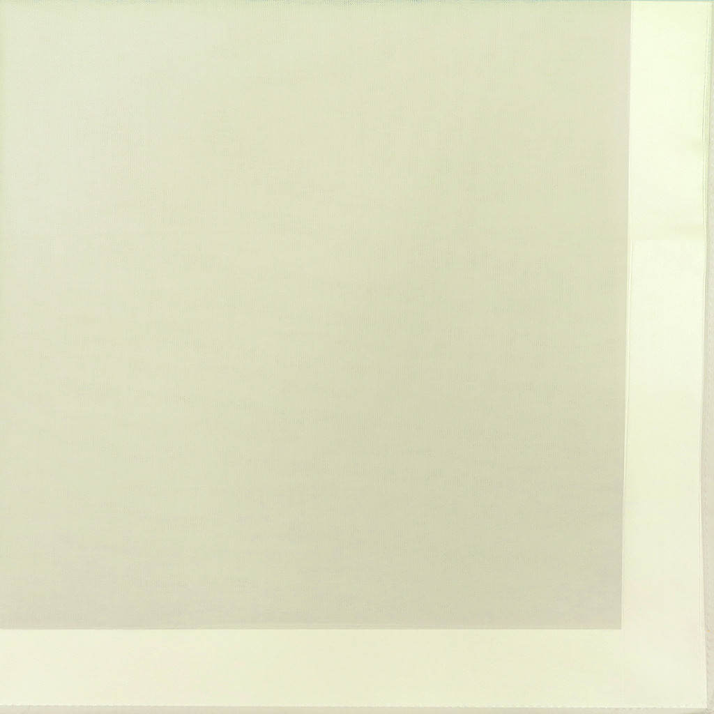 Variante gialla  - Perla - fazzoletto di cotone tinta unita color pastello con righe di raso