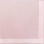 Variante rosa - Perla - fazzoletti di cotone tinta unita color pastello con righe di raso