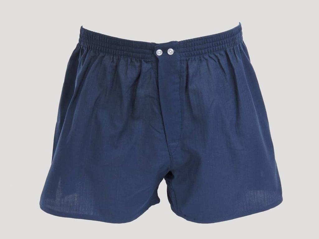 Kent - Boxer da uomo in cotone blu