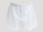 Kent - Boxer da uomo in cotone bianchi a quadretti blu