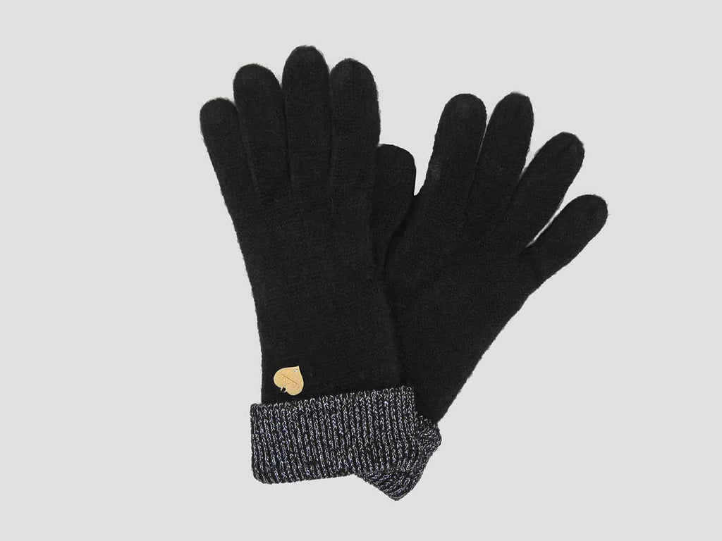 Modello - guanti da donna con risvolto in lurex