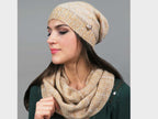 cappello e sciarpa da donna finissaggio mohair con lurex