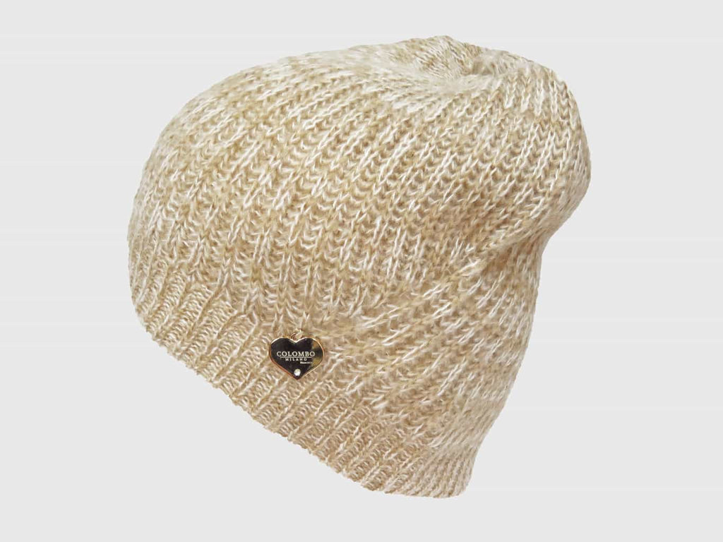 beige - cappello a costine dai colori delicati finissaggio mohair