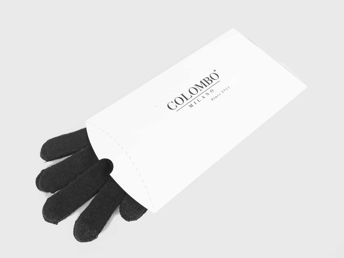 Scatola - Guanti da uomo elasticizzati touchscreen con polso rigato