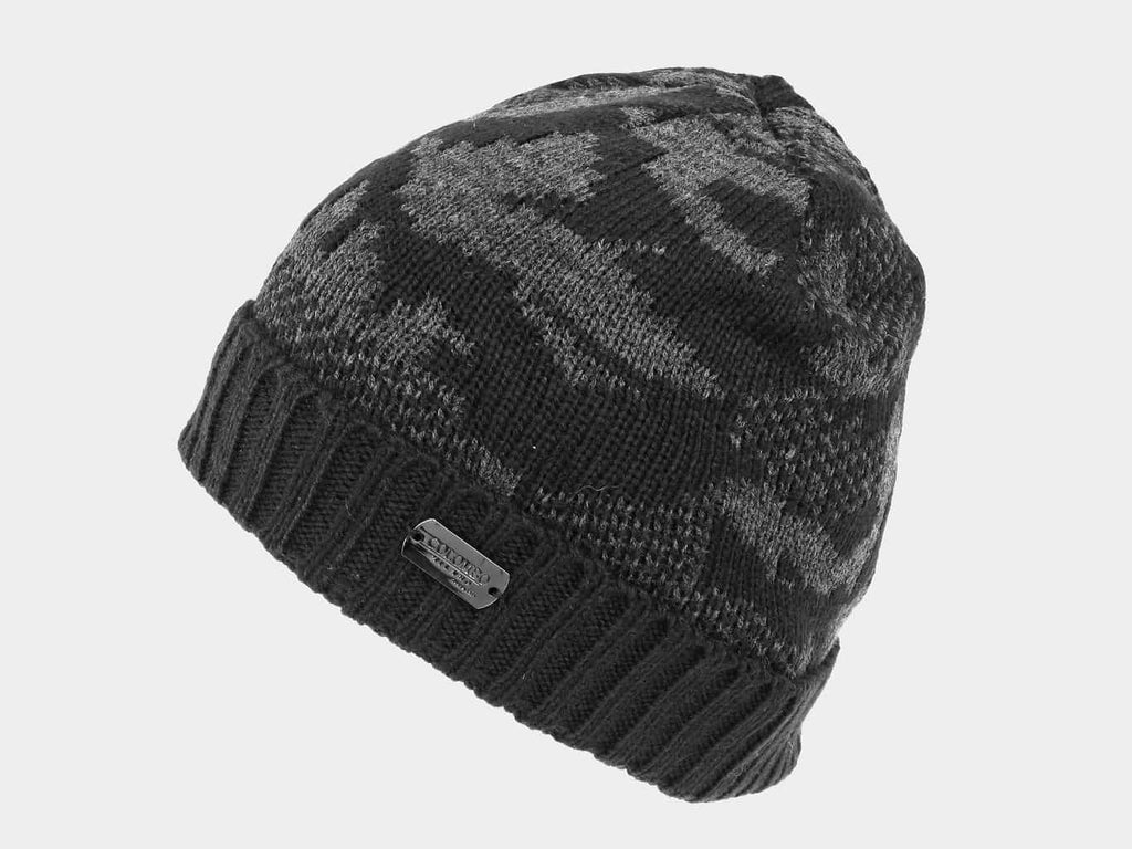 nero- Cappello da uomo jacquard mimetico
