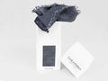 Scatola- Sciarpa leggera elegante blu