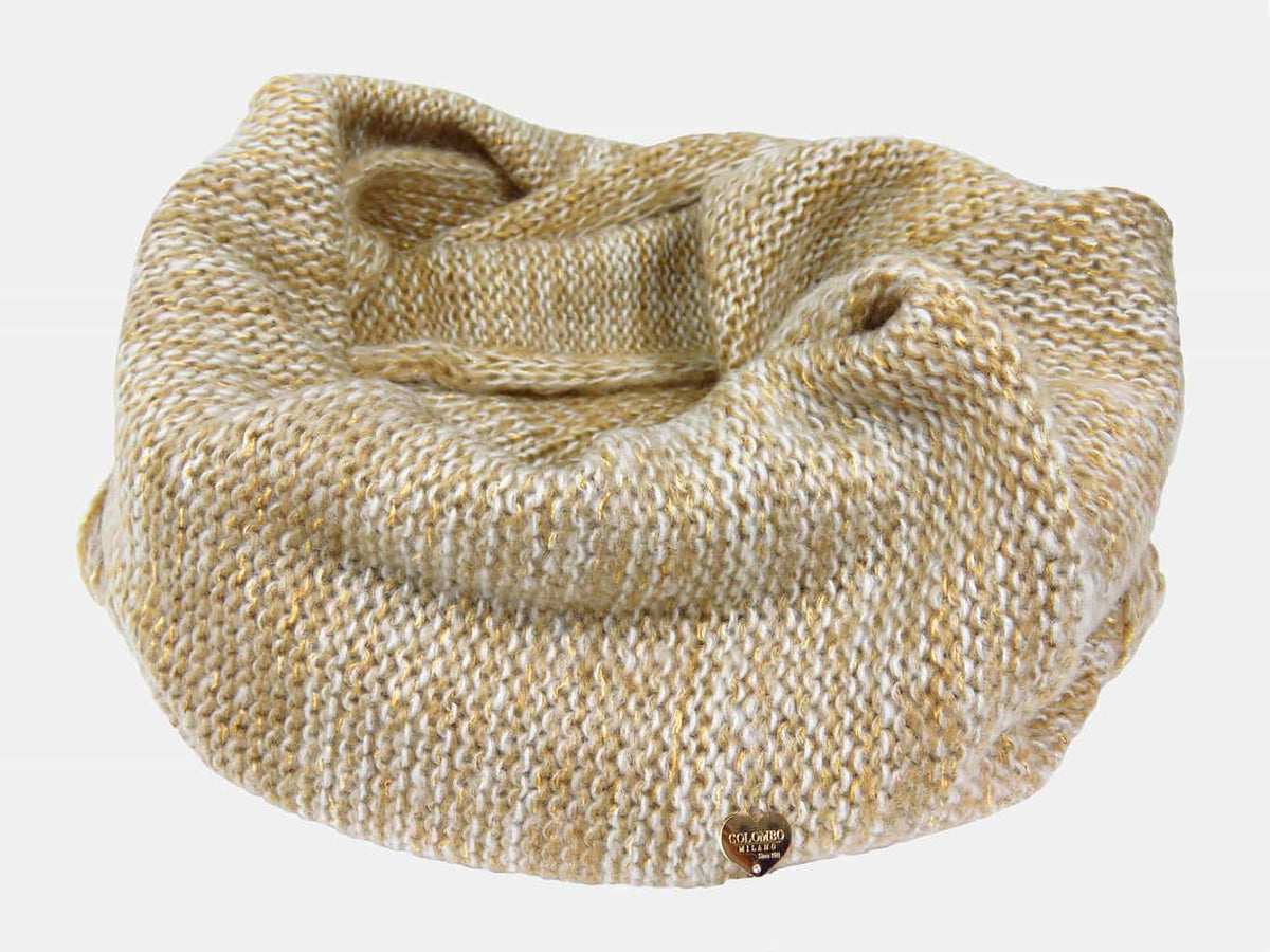 Beige - sciarpa da donna finissaggio mohair con lurex