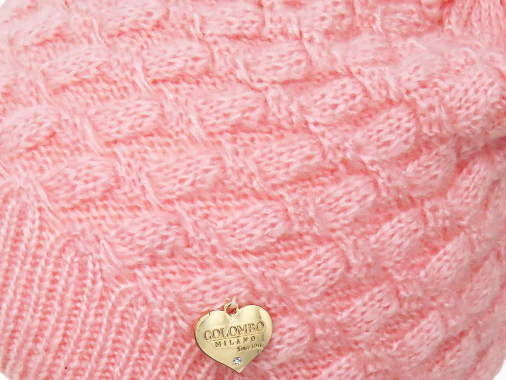 Dettaglio - Cappello rosa morbido a spicchi da bimba