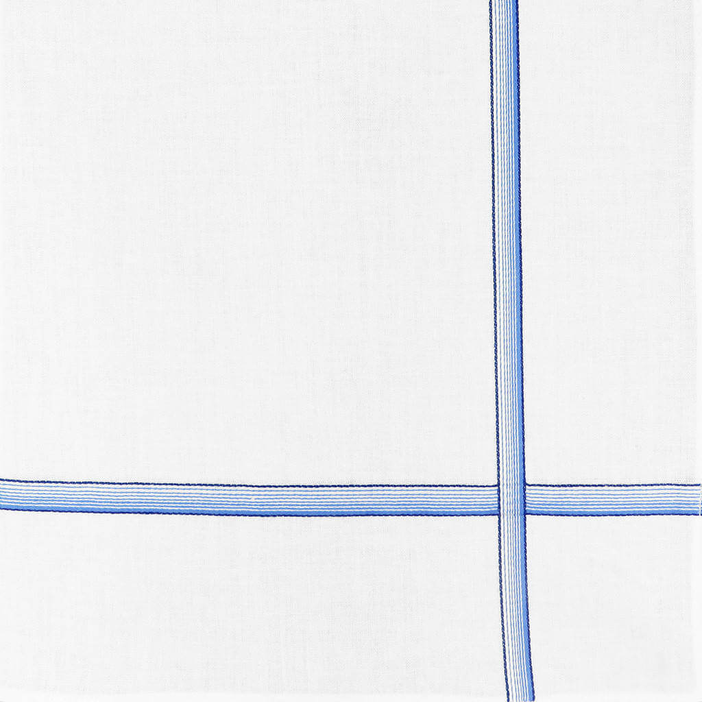 Cervinia rigato- fazzoletti con righe sfumate blu