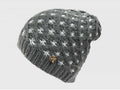 Grigio - cappello a intreccio con lurex argento