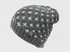 Grigio - cappello a intreccio con lurex argento