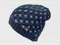 Blu - cappello da donna a intreccio con lurex argento