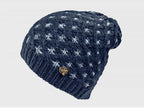 Blu - cappello da donna a intreccio con lurex argento