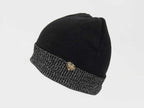 Nero - cappello da donna con risvolto di lurex argento