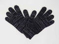 Nero- guanti magici con lurex argento