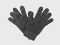 Antracite - guanti magici con lurex argento