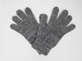 Grigio- guanti magici con lurex argento