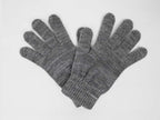 Grigio- guanti magici con lurex argento